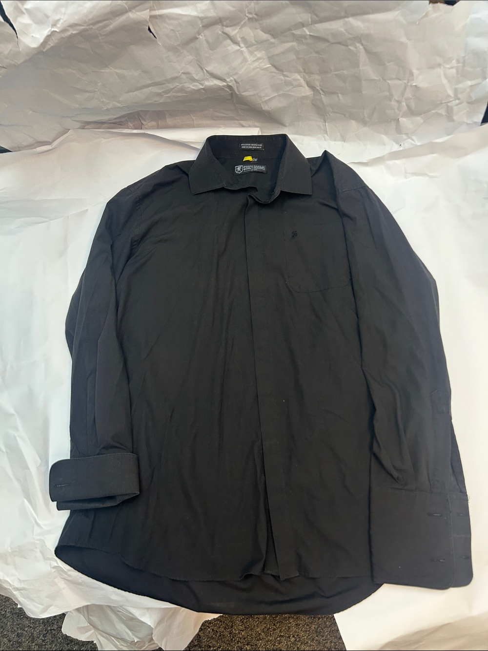 Stacy Adams Black Long Sleeve Dress Shirt